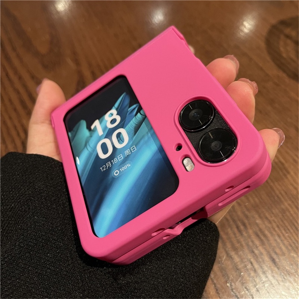 เคสโทรศัพท์มือถือ แบบฝาพับ กันกระแทก สีแคนดี้ หรูหรา เรียบง่าย สําหรับ OPPO Find N3 Flip findn2 Flip Find N2 ราคา ถูกที่สุด ดีลบีเคเค