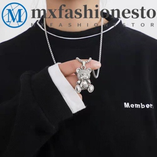 Mxfashione จี้สร้อยคอ หมี ฮิปฮอป แร็ปเปอร์ แฟชั่น เครื่องประดับกระต่าย สร้อยคอโกธิค