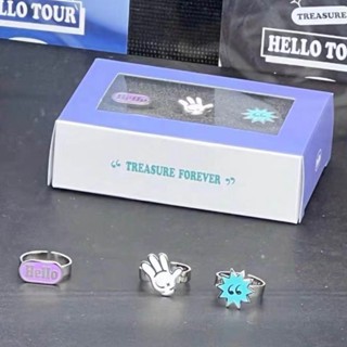 แหวนแฟชั่น ลาย Kpop TREASURE Concert Tour Hello In Seoul Merch ปรับได้ ของขวัญ สําหรับแฟนคลับ