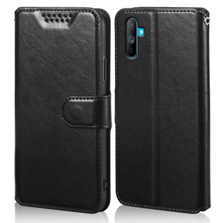 เคสโทรศัพท์หนัง PU แบบฝาพับ พร้อมช่องใส่บัตร สําหรับ OPPO Realme C3 RMX2020