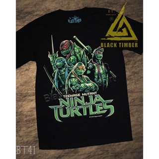 TOP CTBT 41 Ninja Turtles เสื้อยืด สีดำ BT Black Timber T-Shirt ผ้าคอตตอน สกรีนลายแน่น เสื้อยืดแขนสั้น