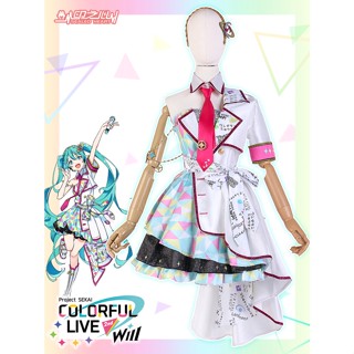 Sekai โปรเจคต์เวที ที่มีสีสัน ชุดคอสเพลย์ Hatsune Miku ครบรอบ 2 ปี สําหรับสมาชิกทุกคน