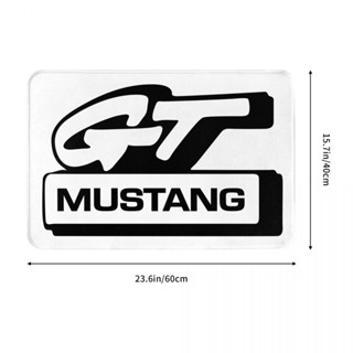 ใหม่ พร้อมส่ง พรมเช็ดเท้า ผ้าสักหลาด ลายโลโก้ Mustang GT (2) กันลื่น ดูดซับน้ําได้ดี แห้งเร็ว 16x24 นิ้ว สําหรับห้องน้ํา ห้องนั่งเล่น โซฟา ห้องนอน โต๊ะกาแฟ