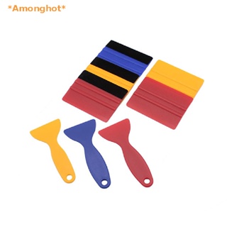 Amonghot&gt; ไม้พายปาดฟิล์มพลาสติก PP สําหรับติดตกแต่งกระจก หน้าต่างรถยนต์