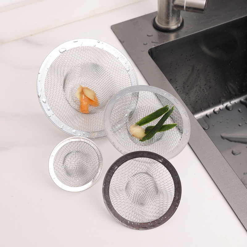 ที่กรองท่อระบายน้ํา สเตนเลส แบบพกพา รูปหมวกฟาง ป้องกันการปิดกั้น สําหรับอ่างล้างจาน ห้องครัว ห้องน้ํา อ่างล้างหน้า