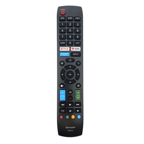 ใหม่ RNF01 สําหรับ Sharp Smart TV รีโมทคอนโทรล Netflix Youtube Prime Video