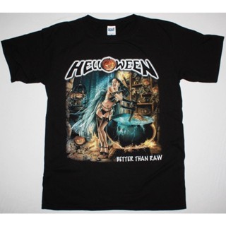 เสื้อยืด พิมพ์ลาย Helloween Better Than Raw Gamma Ray Rage Iron Saviour สีดํา