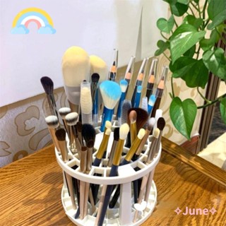 JUNE Portable Makeup Brushes Set Penholder Easy To Install Makeup Brushes Storage Holder Desk Organizer Air-Dry Rack Large-Capacity Multifunction Storage Rack