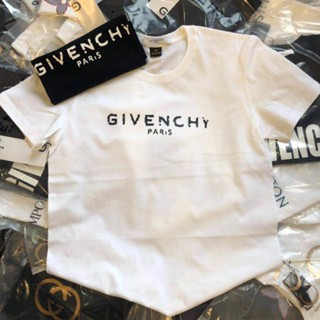 Givenchy เสื้อยืดผ้าฝ้าย 100% พิมพ์ลายฉลาก คุณภาพสูง โอเวอร์ไซซ์ S-5XL สําหรับผู้ชาย ผู้หญิง