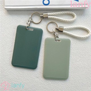 LANFY Bus Card Cover Office Women Men Credit Card Key Chain Keyring Work Card Badge Holders