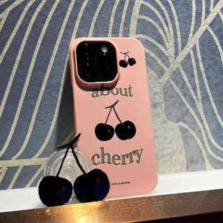 เคสโทรศัพท์มือถือ ลายเชอร์รี่ สีดํา กันกระแทก สําหรับ iPhone 14 QYJS 11 12 13 XS XR 7 8plus XR xsmax 12Pro 11 14p