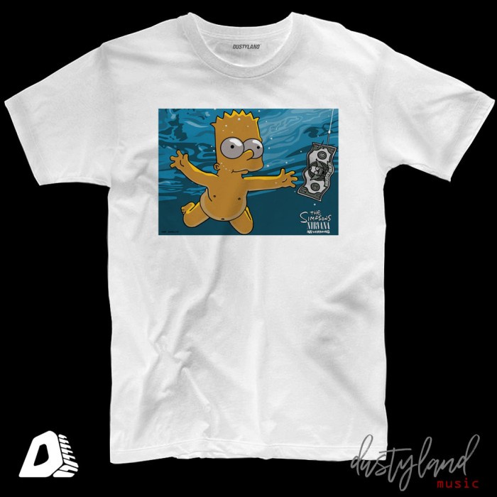 เสื้อยืดวง NIRVANA - NEVERMIND - BART SIMPSONS - THE SIMPSONS