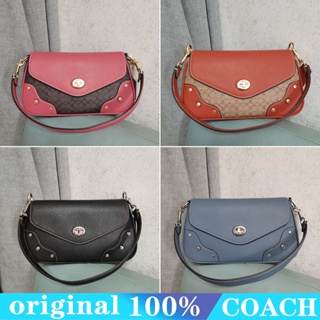 COACH ce634 ce438 ce639 Millie กระเป๋าสะพายผู้หญิง/ฝาพับ/กระเป๋าถือหนังวัว/แฟชั่นคลาสสิก