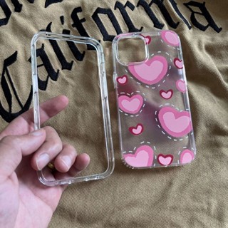 เคสโทรศัพท์มือถือใส แบบหนา กันกระแทก ลายหัวใจ สีชมพู สําหรับ Redmi 9T 9 9A 9c 10 10A 10C Note 12 8 9 10 11 11s 12Pro 2 In 1