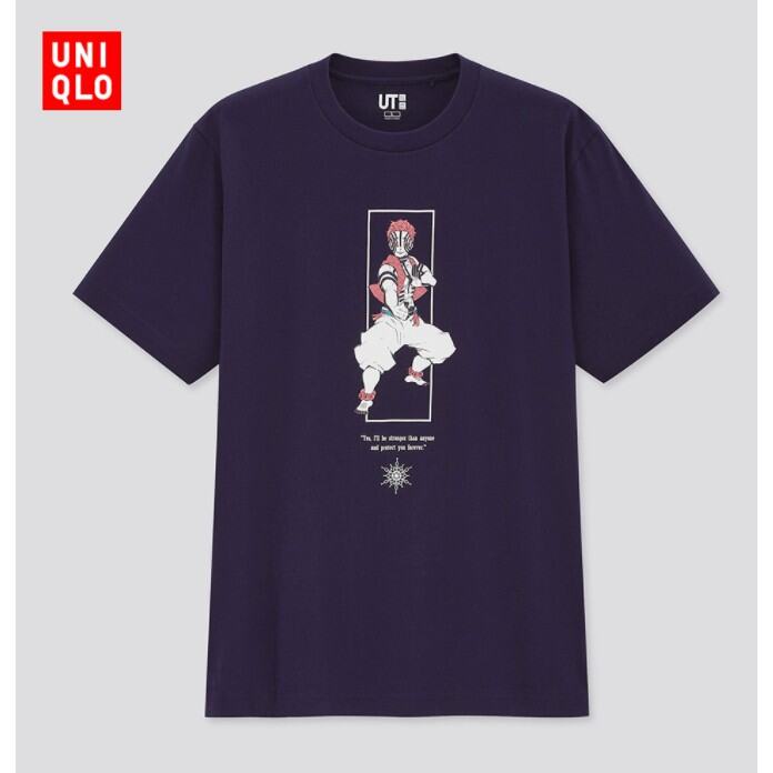 2023Uniqlo เสื้อยืดแขนสั้น พิมพ์ลาย Demon Slayer