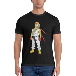 เสื้อยืด พิมพ์ลายกราฟิก Street Fighter Simpson As Ryu Simpsonhot