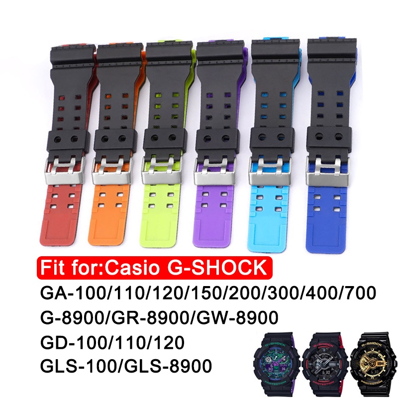 สายนาฬิกาข้อมือเรซิ่น แบบนิ่ม สําหรับ Casio G-SHOCK GA100 110 120 140 300 400 700 GD100 GD110 120 140 G8900 GR8900 GW8900