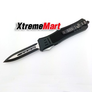 มีด มีดสปริงตรงขนาดกลาง คมเรียบสองด้าน Microtech Combat Troodon 00556 D/E Automatic Knife Camping Tool