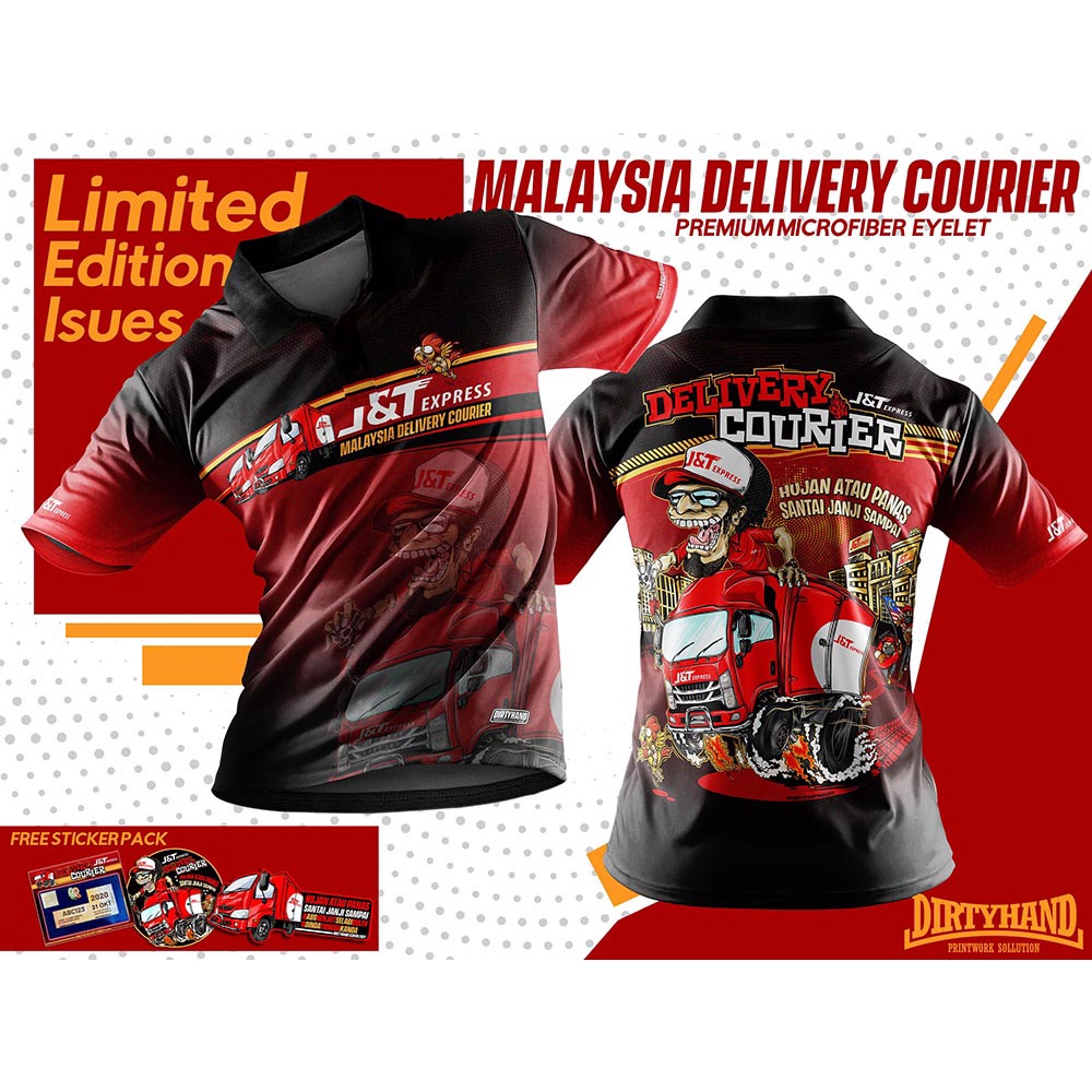 พร้อมส่ง ROUNDNECK COLLAR J&T Express COURIER SERVICE LORRY EDITION JERSEY 2024 ใหม่