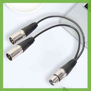 3p XLR แจ็คตัวเมีย เป็น ปลั๊กตัวผู้ 2 คู่ สายเคเบิลอะแดปเตอร์แยก Y 1 ฟุต