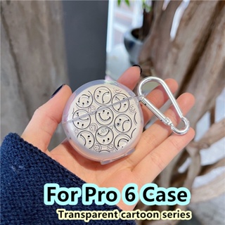 【Trend Front】เคสหูฟัง แบบนิ่ม ลายการ์ตูนนักบินอวกาศบินสีฟ้า สําหรับ Pro 6 Pro 6