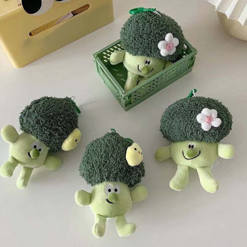พวงกุญแจ จี้ตุ๊กตาการ์ตูน Broccoli น่ารัก ขนาดเล็ก แบบสร้างสรรค์ สําหรับแขวนกระเป๋า