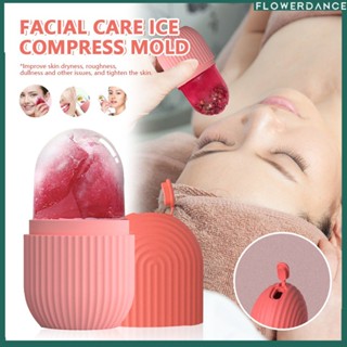 Ice Massage Face Contour Cooling Capsule Beauty Roller เครื่องมือ Face Icing Cold Therapy สำหรับกล้ามเนื้อรอยแดงรอยฟกช้ำใช้ Flower