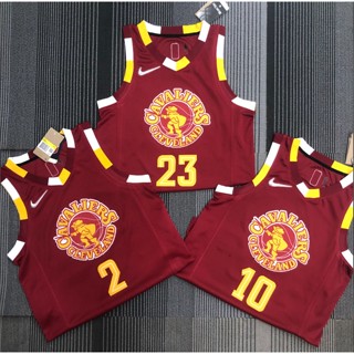 เสื้อกีฬาบาสเก็ตบอล ลายทีม nba Cleveland Cavaliers สีแดง สไตล์คลาสสิก 2022 755063