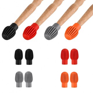 New Arrival~Drumstick Head Rubber Sleeve 2pcs Black/Orange/Red/Gray For Concert Drumsticks