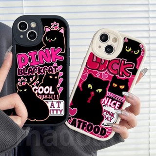 Fine Hole เคส OPPO Reno 8T A38 A98 A78 A16 A74 A54 A95 A15 A15S A57 2022 4G A76 A96 A77 5G A93 A55 A16K A16E A16S A53 A33 A5 A9 2020 A52 A72 A92 A31 A1K A7 A77S A3S A83 A5S A12 A11K F9 F11 ins Cute Sweet cool Cartoon Cat Anti-fall Soft Phone Case XPN 65