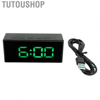 Tutoushop Digital Clock Multifunction Mirrored Digital Alarm Clock for Travel for Home