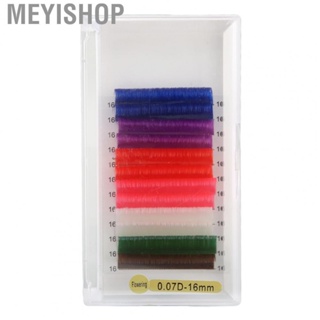 Meyishop Colored Eyelashes  Lash Extension 16mm Length Natural Lifelike 0.07mm D  for Role Playing