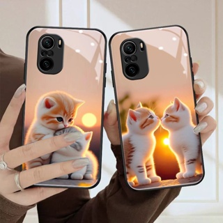 Dmy เคสโทรศัพท์มือถือกระจกนิรภัย ลายน่ารัก สําหรับ Redmi K40 K50 ultra K30 K20 pro 9A 9T 9C 10A 10C Note 12 pro plus 11s 11 10s 10 9s 9 8 7 pro