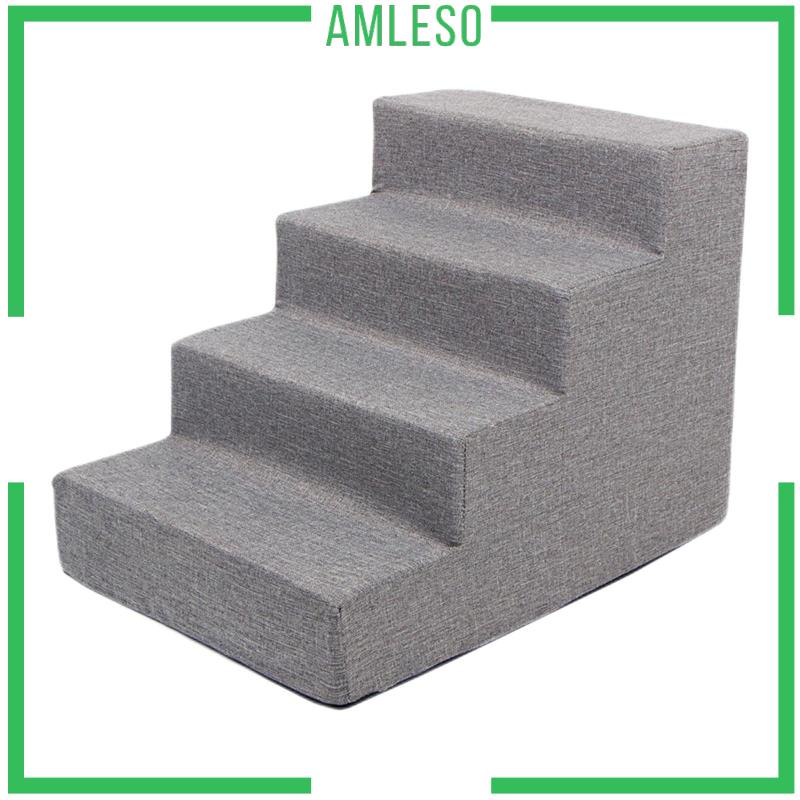 [Amleso] บันได ขนาดเล็ก แบบพกพา สําหรับสัตว์เลี้ยง สุนัข แมว 3