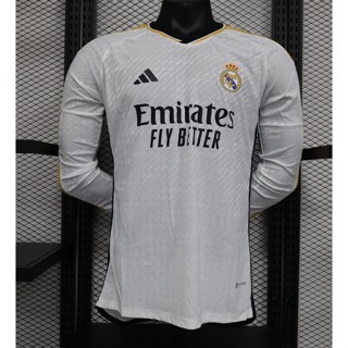 เสื้อกีฬาแขนยาว ลายทีมฟุตบอล Real Madrid 2324 คุณภาพสูง