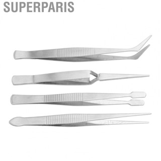 Superparis Tweezers Set Pack Of 4 Beading Tweezers For Electronics Laboratory