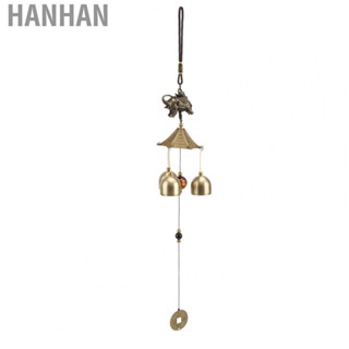 Hanhan Elephant Wind Chimes  Copper Wind Chimes Elephants Temple Roofs  for Home Decoration