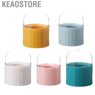 Keaostore Makeup Egg Storage Box  Plastic Dustproof Clear Lid Detachable Base Makeup Sponge Holder Portable  for Outing for Dresser