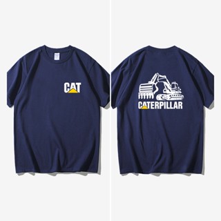 Cat เสื้อยืดแขนสั้น คอกลม พิมพ์ลายโลโก้ Carter ขนาดใหญ่ สไตล์เกาหลี สําหรับผู้ชาย และผู้หญิง