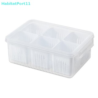 Habitatport กล่องเก็บอาหาร ผลไม้ 6 ช่อง สําหรับตู้เย็น ช่องแช่แข็ง