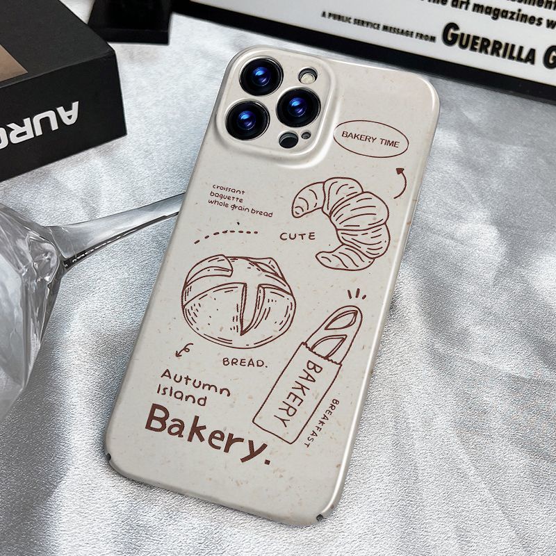 Xsmax Xrplus เคสโทรศัพท์มือถือ ฟิล์มกันรอย ลายขนมปัง สไตล์เรโทร สําหรับ Iphone 13 1214pro 7 W02T 811
