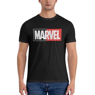 เสื้อยืด ผ้าฝ้ายแท้ พิมพ์ลาย Marvel คุณภาพสูง สําหรับผู้ชาย