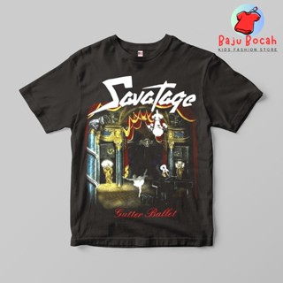 เสื้อผ้าเด็กผู้ชาย - เสื้อยืดเด็ก พรีเมี่ยม ทุกเพศ (1-9 ปี) SAVATAGE เสื้อยืดวงเด็ก // เสื้อผ้าเด็กผู้ชาย // เสื้อผ้าเด็กผู้หญิง // เสื้อยืดเด็ก ธรรมดา