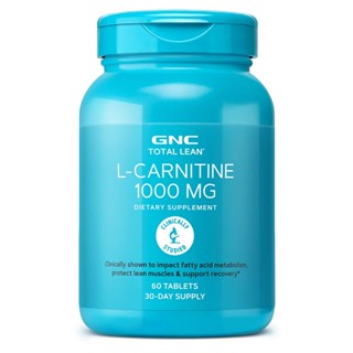 GNC Total Lean L-Carnitine 1000mg, 60 Tablets, Supports Recovery and Lean Muscle