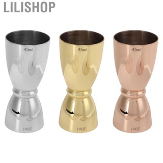 Lilishop Stainless Steel Double Head  Measuring Cup Cocktail  Shaker Measure Cup for Bar Party Family Measuring Club