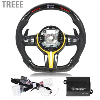 Treee Carbon Fiber  Display Shift Lights Steering Wheel Replacement for F20 F22 F30 F32 F15 F16 M Sport