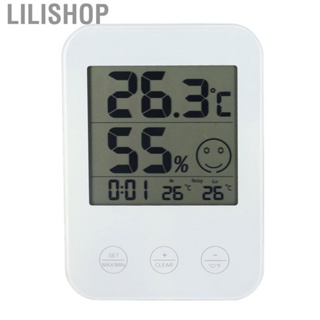 Lilishop Digital Hygrometer  Touch Control Room  Easy Installation Time Display  for Office