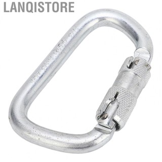 Lanqistore D Shaped Climbing Buckle  Wear Proof Auto Locking Climbing   for Rappelling