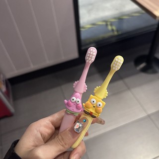 ** Spongebob SquarePants แปรงสีฟัน สําหรับเด็กอายุต่ํากว่า 6 ปี