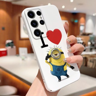 เคสโทรศัพท์มือถือแบบแข็ง กันกระแทก ลายมินเนี่ยนน่ารัก สําหรับ Samsung S21 S22 Plus S22 Ultra S23 Plus S23 Ultra S20 FE Note 10 Plus